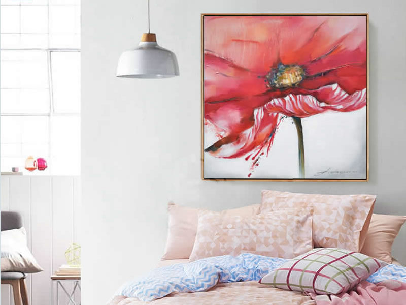Close-up Red Poppy Flower Art Print