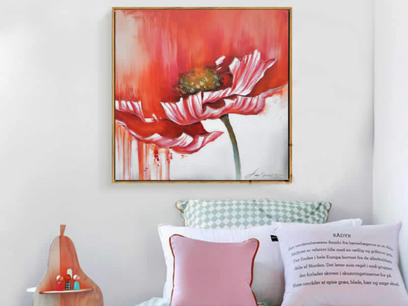 Close-up Red Poppy Flower Art Print