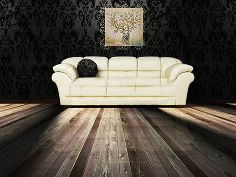 Deer Wall Art Tree Branches Oil Painting