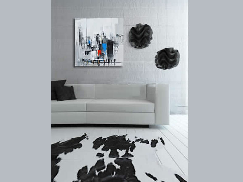 Street View Wall Art Metropolitan Street Scene Oil Painting
