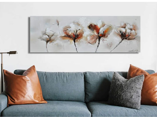 Lavish Flower Wall Art Larger-than-life Flower Oil Painting